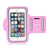 Sports Armband, Ailkin Running Sports Armband for Apple iPhone 6s / iPhone 6 4.7 & Samsung Galaxy S6 / S6 Edge 5.1 inch - Card Slot, Sweat-proof, Pink (Compatible with Cellphones up to 5.2 Inch, Not Fit iPhone 6 Plus)