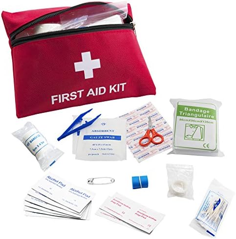 Pernulo 64 Pieces First Aid Kit Medical Survival Bag-Portable Emergency Bag- Exceeds OSHA ANSI Standard - for Car, Home,Emergency, Survival, Indoor and Outdoor Used