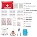 72pcs Auto Emergency Car Kit -First Aid Kit with Jumper Cables, Tow Rope,Triangle, Flash Light, Rain Coat, Safety Vest & More Multifunctional Roadside Assistance Tools Ideal Auto Winter Accessory