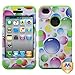 MYBAT IPHONE4AVHPCTUFFIM003NP Premium TUFF Case for iPhone 4 - 1 Pack - Retail Packaging - Rainbow Bigger Bubbles/Electric Green