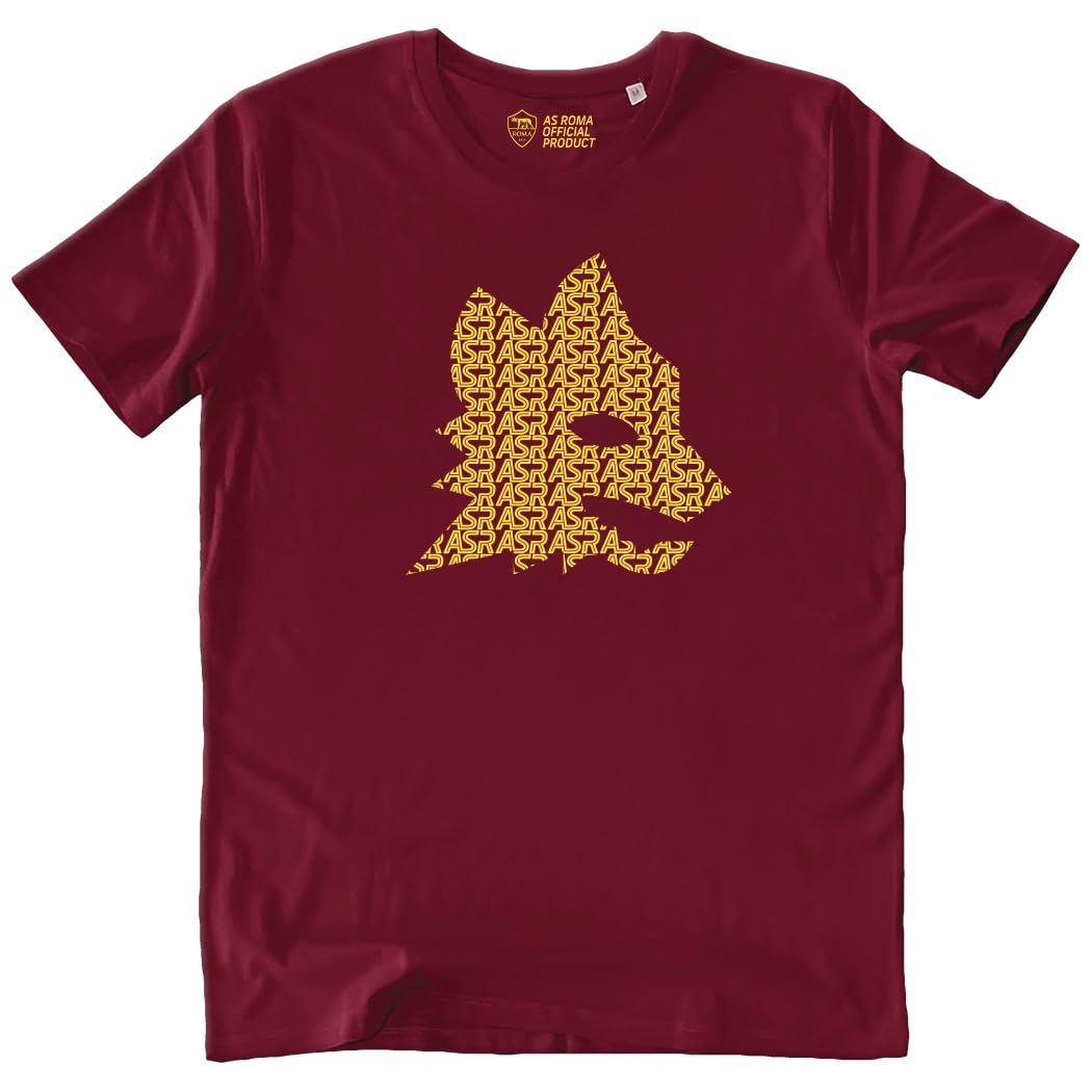 AS Roma Red Stadium Printed Turtleneck Adult T-Shirt - S