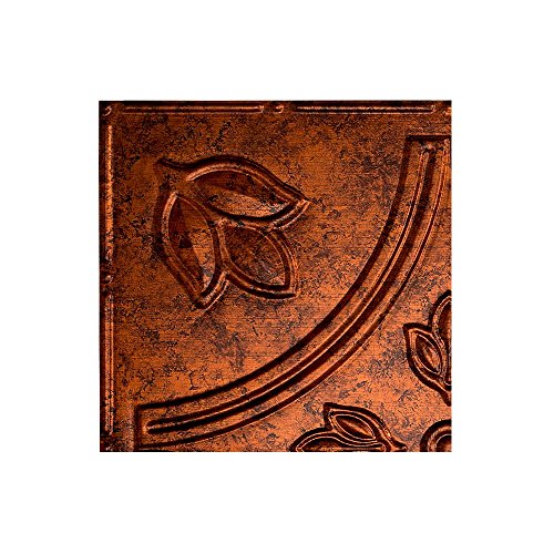 Fasade Easy Installation Traditional 5 Moonstone Copper Glue Up Ceiling Tile / Ceiling Panel (12