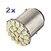 TOOGOO(R) 2X 1157 T25 S25 BAY15D 22 SMD LED White Car Stop Tail Turn Brake Light Bulb Lamp