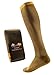Men's Brown Copper Compression Pressure Dress Socks, 3 Pack, One Size Fits All (Brown)