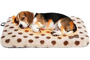 Deamoser Self Warming Cat Mat 24" x 17.7", Self Heated Pet Bed with Removable Washable Ultra Soft Cover - No Electricity Needed for Indoor Cats & Small Dogs Brown