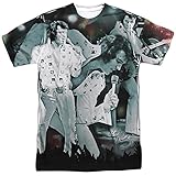 Elvis Presley Now Playing (Front Back Print) Mens Sublimation Shirt
