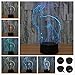 Cirkooh Unicorn 3D Optical Illusion Lamp 7 Colors Change Remote Control and Touch Button LED Night Light Perfect Gifts Toys for Children Kids