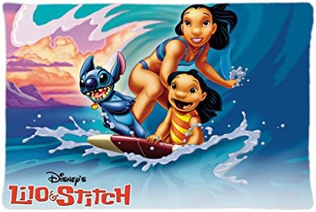 Custom Lilo And Stitch Disney Cartoon Pillowcase Rectangle Pillow Case Standard Size ~ North LU Durable Gift