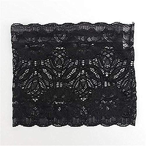 VIEEL Womens Lace Non-Slip Concealed Thigh Holster Thigh Garter with Purse Phone Security Pockets (Black-M) - Thumbnail 5