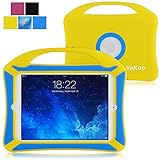 VAKOO iPad Mini Case, iPad Mini 3 2 1 Case Kids Proof Shockproof Drop Proof Soft Silicone Portable Light Weight Handle Case Cover for iPad Mini 3, iPad Mini Retina Display and iPad Mini (Yellow/Blue)