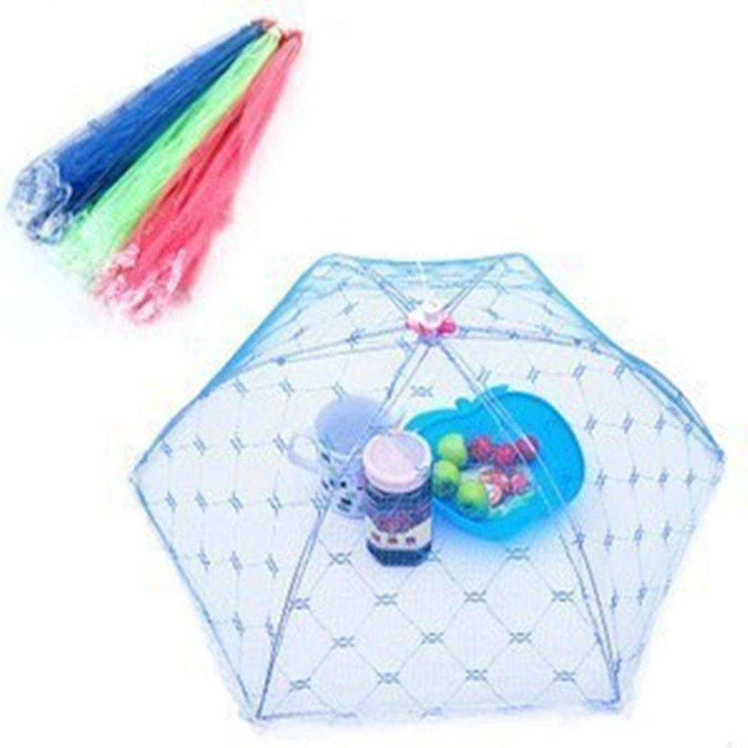 Whatyiu Random Color hand-Washable and Reusabl Umbrella Style Food Anti Fly Mosquito Meal Cover Home Kitchen Tools