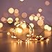 String Lights, DecorNova 2 Set of 19.7ft 60 LEDs IP44 Waterproof Super Bright Copper Wire Rope Lights with Timer for Home Bedroom Party Tree, 3AA Battery Case, Warm White