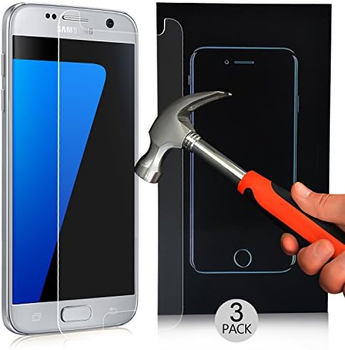 UTHMNE 3-Pack Galaxy S7 Screen Protector Glass, 0.25mm Slim And 9H Hardness Bubble Free, Anti-Fingerprint, Oil Stain&amp;Scratch Coating [NOT S7 Edge]