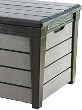 Keter Universal Storage Brushwood Box 455 Litre Anthracite Grey Outdoor Garden view 5