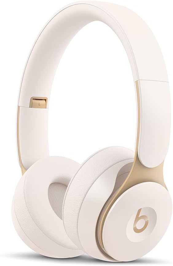 Beats Solo Pro Wireless ワイヤレスノイズキャンセリングヘッドホン-Apple H1ヘッドフォンチップ、Class 1 Bluetooth、アクティブノイズキャンセリング機能、外部音取り込みモード、最長22時間の再生時間 - アイボリー