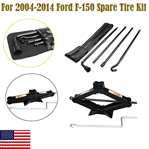 Click Here to See More Images For 2004-2014 Ford F150 F-150 Spare Tire Tool Kit and 2 Ton Scissor Jack , 2 Year Warranty