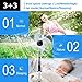 COSTWAY 18’’ Pedestal Fan 3-Speed 3 Mode 4 Blades Adjustable Oscillating Stand Fan with Remote Control