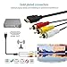 HDMI to RCA Cable, HDMI Male to 3RCA AV Composite Male M/M Connector Adapter Cable Cord Transmitter (NO Signal Conversion Function), One-Way Transmission from HDMI to RCA