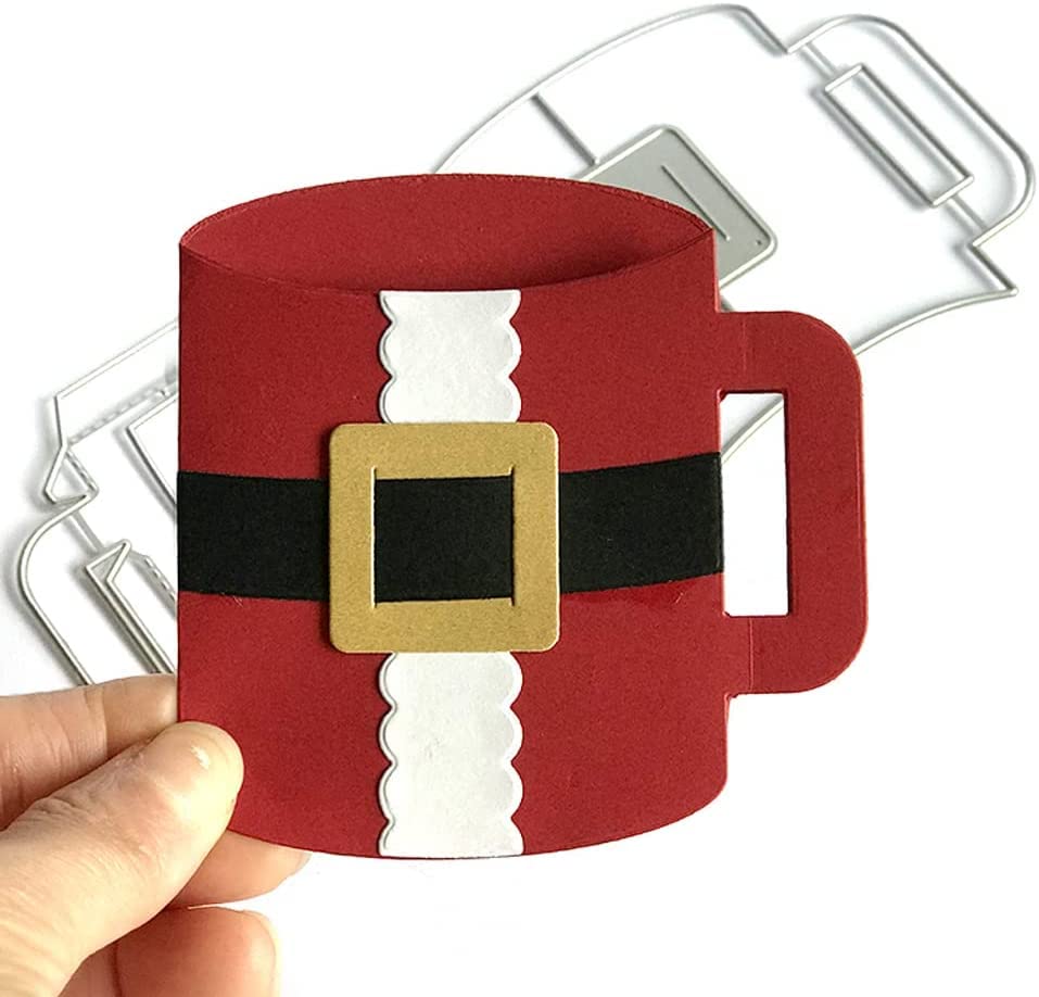 Christmas Cup Cutting Dies for Card Making，Cutting Dies Cut Stencils for DIY Scrapbooking Photo Album Decorative Embossing Paper Dies for Card Making Templated