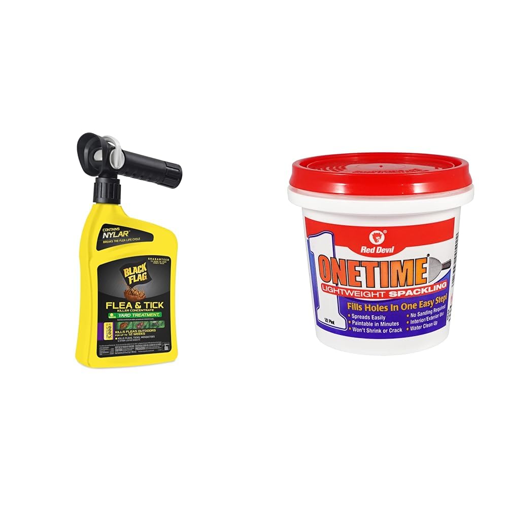 Black Flag 32oz Yard Treatment, Red Devil 8oz Spackling, Kills