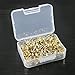 Hilitchi 200-Pieces 7/16''(11mm) Antique Upholstery Nails Tacks Furniture Tacks Upholstery Tacks Thumb Tack Push Pins Assortment Kit (Gold)