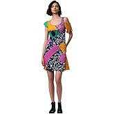 QPQEQTQ Halloween Costume Printed Dress - Dark Gothic Style Cosplay for Sally Roleplay Outfit for Women