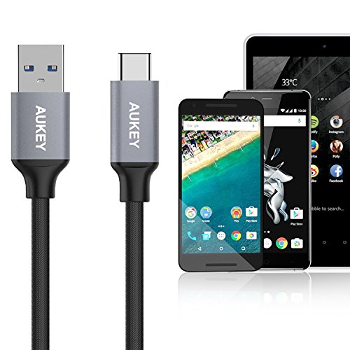 AUKEY-USB-C-Cable-Braided-USB-C-to-USB-30-Cable-Fast-Charge-3ft-x3-6ft-1ft-5-Pack-for-Samsung-S8-Note-8-LG-V20-G6-G5-Google-Pixel-22-XL-HTC-10