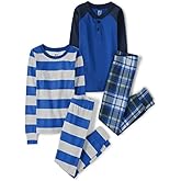 The Children's Place boys 100% Cotton Long Sleeve Top and Pants,2 Piece Pajama Set