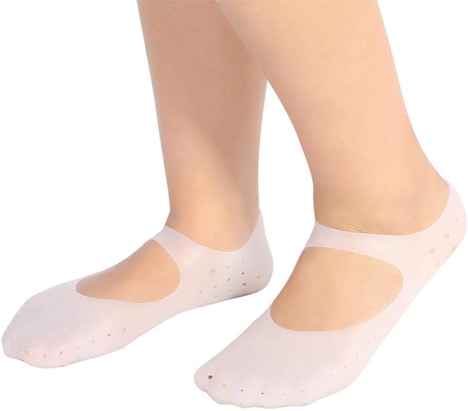 Silicone Socks, 1 Pair of Foot Anti-Cracks Protective Foot Care Socks Prevention Tool