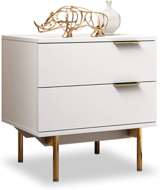 White Bedside Tables 2 Drawer Bedside Solid Wood Personality Creative Bedroom Bedside Cabinet No Rust Corrosion Resistance 48x45x39cm 1 Amazon Ca Home Kitchen
