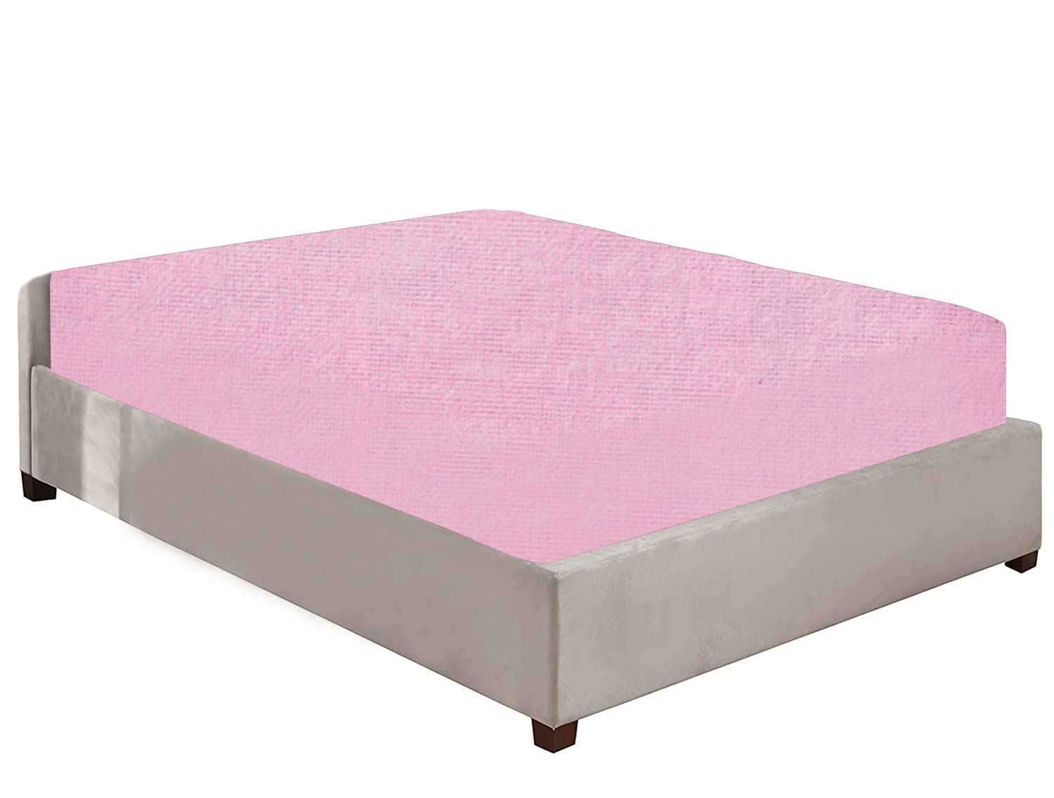100% Brushed Cotton Flannelette 40CM/16" Extra Deep Fitted Sheets in 12 Colours (Pink, Super King) โ image 1