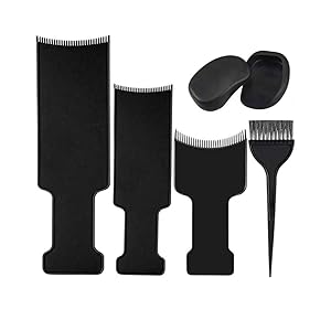 Balayage Highlighting Board and Brush Kit: 6Pcs Hair Coloring Set for Home and Salon Uses