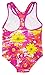 Speedo Big Girls' Solid Infinity Splice One Piece Swimsuit (10, Pink Orange Flower)