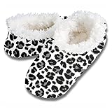 Snoozies Leopard Footie (Medium / 7-8, Gray)