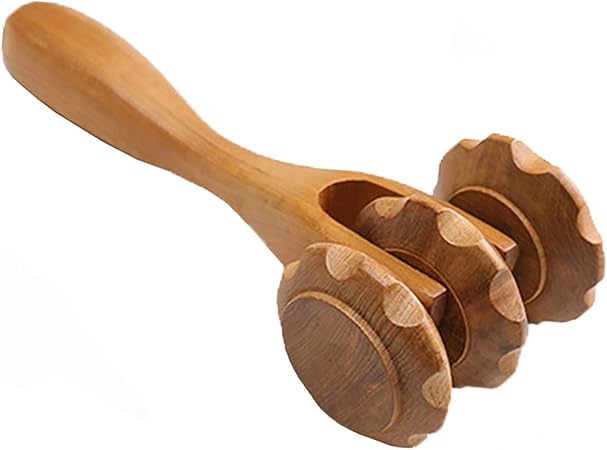 Amazon Hamilo マッサージローラー 木製 筋膜リリース セルライト 二の腕 腰 肩 美顔 筋肉 癒し ブラウン Hamilo マッサージ ツボ押しグッズ