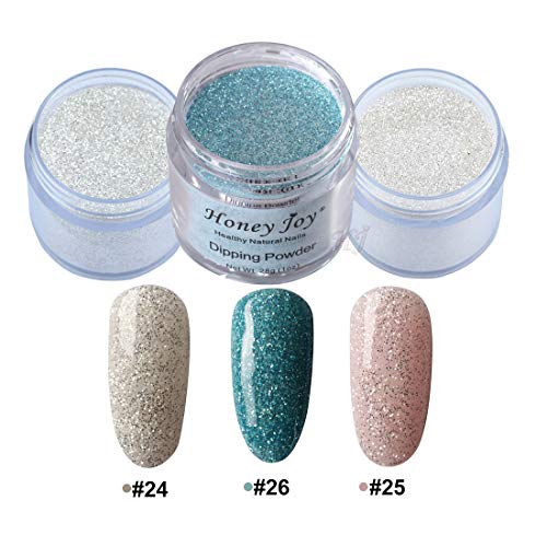 3pcs 28g/Box Multi Colorful Dipping Powder Without Lamp Cure Nails Dip Powder Summer Gel Nail Color Powder Natural Dry (24-25-26)