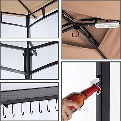 ABCCANOPY 8'x 5' Grill Gazebo Shelter, Outdoor BBQ Gazebo Canopy With