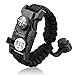 Survival Bracelet, EZ Turbo 20 in 1 Survival Paracord Bracelet, Survival Gear Kit with SOS LED Light, Emergency Knife, Whistle, Compass, Fire Starter for Camping, Climbing, Waterproof, Black