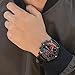 Mens Black Leather Wrist Watch - VOEONS 2017 Analog Quartz Chronograph Classical Casual Big Watch for Men, Teens, Waterproof, 2-Year Quality Warranty