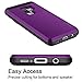 Vofolen Sliding Cover for Galaxy S9 Plus Case Wallet Credit Card Holder ID Slot Hidden Pocket Heavy Duty Protection Rugged Bumper Protective Hard Shell Armor Case for Galaxy S9 Plus (Purple)