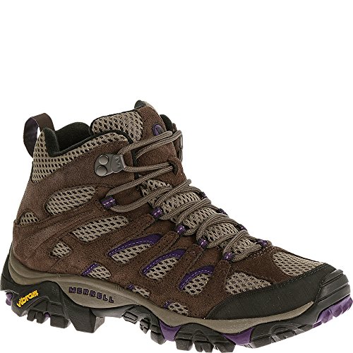 Merrell Women's Moab Ventilator Mid Hiking Boot,Bracken/Purple,6 M US
