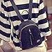 Creazy Women Leather Backpacks Schoolbags Travel Shoulder Bag (Black)