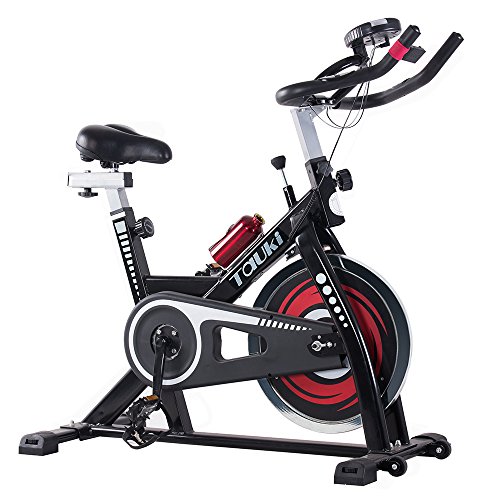 Tauki Indoor Health and Fitness Exercise Bike with LCD Monitor