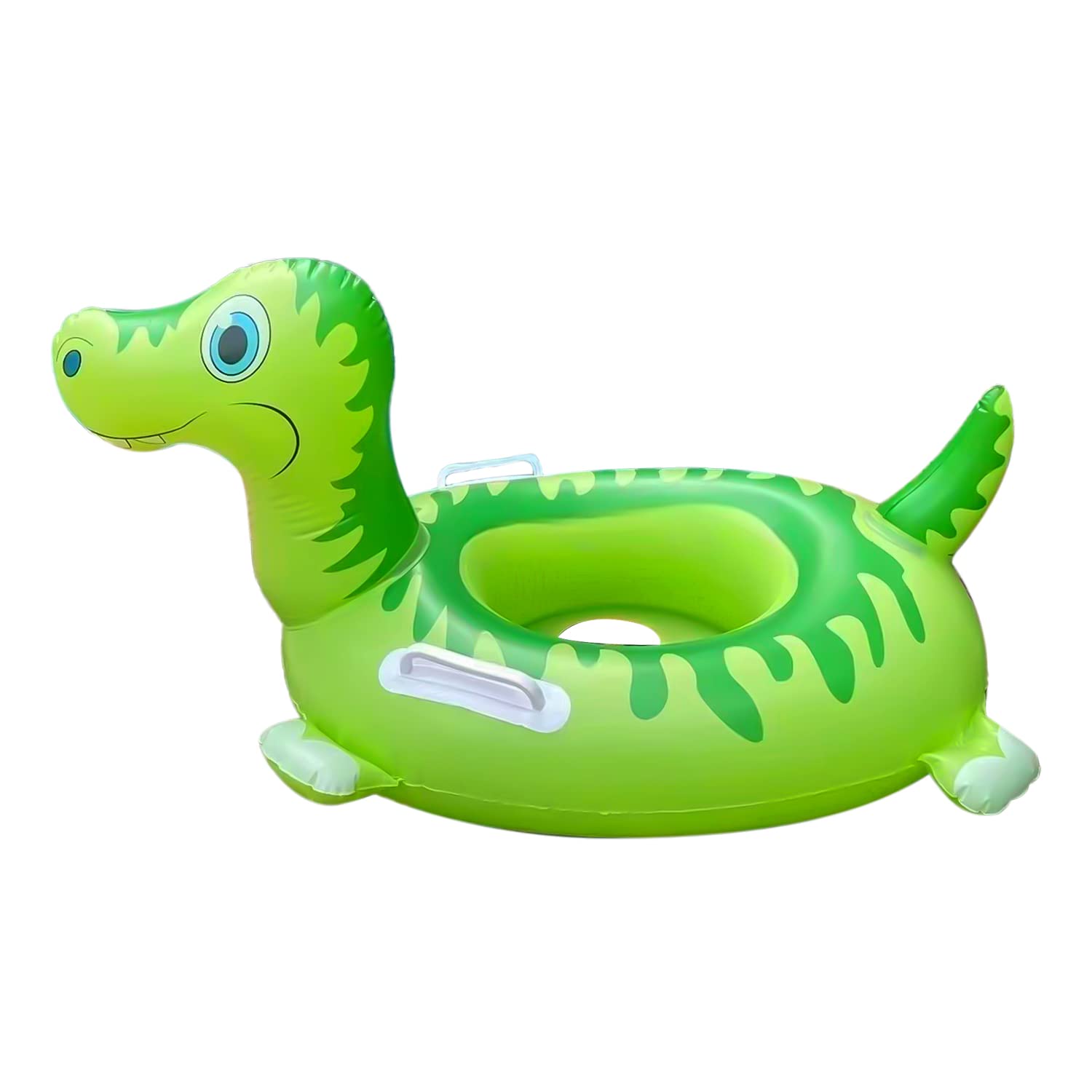 GVSAVY 1Pcs Tyrannosaurus Rex Inflatable Swim Ring, Kids Auxiliary Swim Ring with Swim Seat, Inflatable Swim Trainer, Cartoon Foldable Swim Aid, Suitable for 1-8 Years Old Children, green