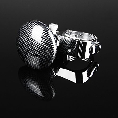 Younglingn Steering Wheel Spinner Knob Handle Power Ball Boosts Spin Knob Clamp Car Accessory for Universal Car Vehicle (Black)
