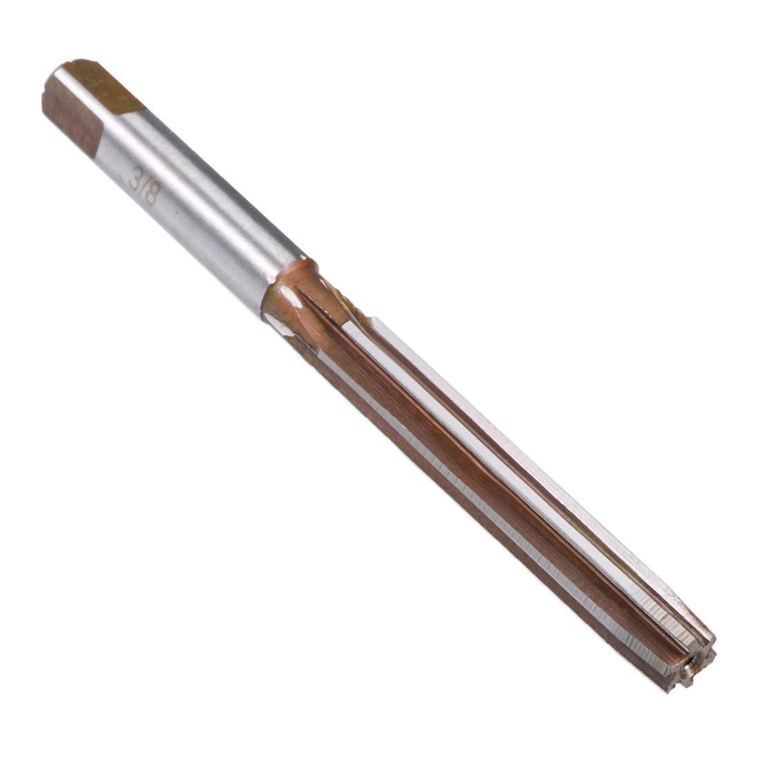 sourcing map Hand Reamer 3/8" High Speed Steel H7 6 Straight Flutes Hand Milling Cutter Tool Reaming Drill Bit for Metal