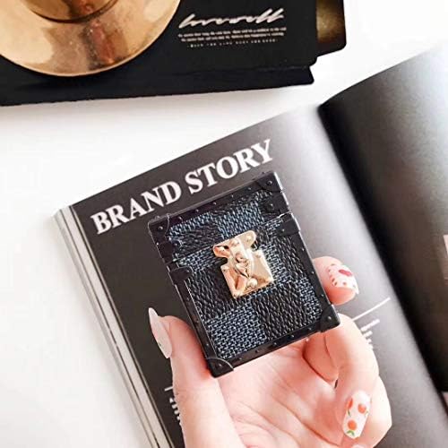 AirPods Case,Luxury Monogram Designer Leather Shockproof Protective AirPods Trunk Case for Men Girl Women AirPods