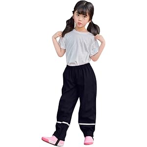 Kids' Rain Pants Toddler Waterproof Trousers for Boys Girls Mudproof Lightweight Splash Pants Outdoor Solid Reflective Waders