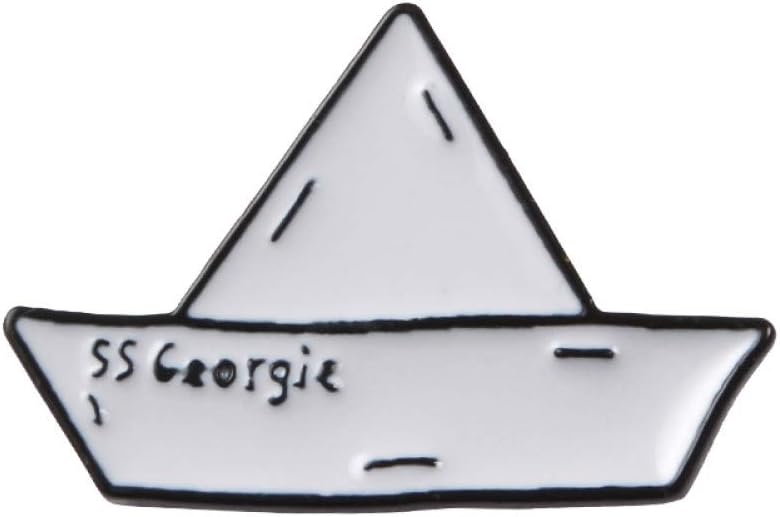 JTXZD brooch SS Georgie paper boat Stephen King's IT origami brooch Cartoon fish tank bed creative badge Pin swimming pool Enamel Pin