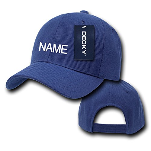 Custom Name Embroidered Velcro Adjustable Baseball Cap Hat (Navy)